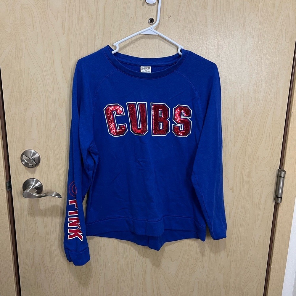 Victoria secret pink bling Chicago cubs sweatshirt